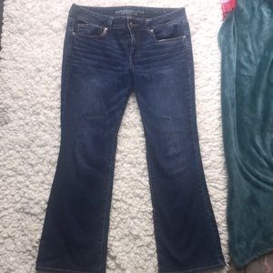 American Eagle Dark Blue Jeans Kick Boot